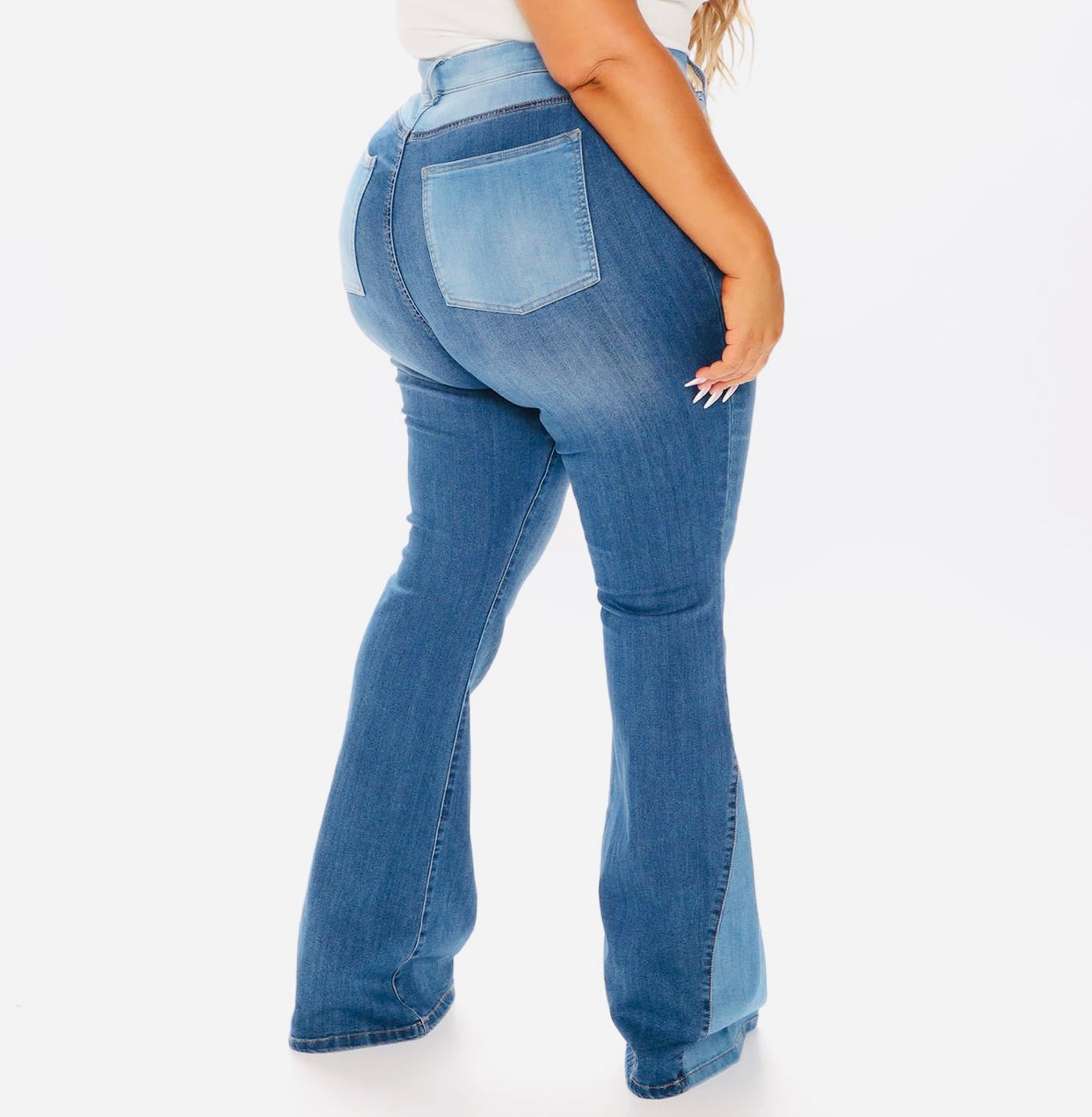 The Gemini Dark Blue flare jeans