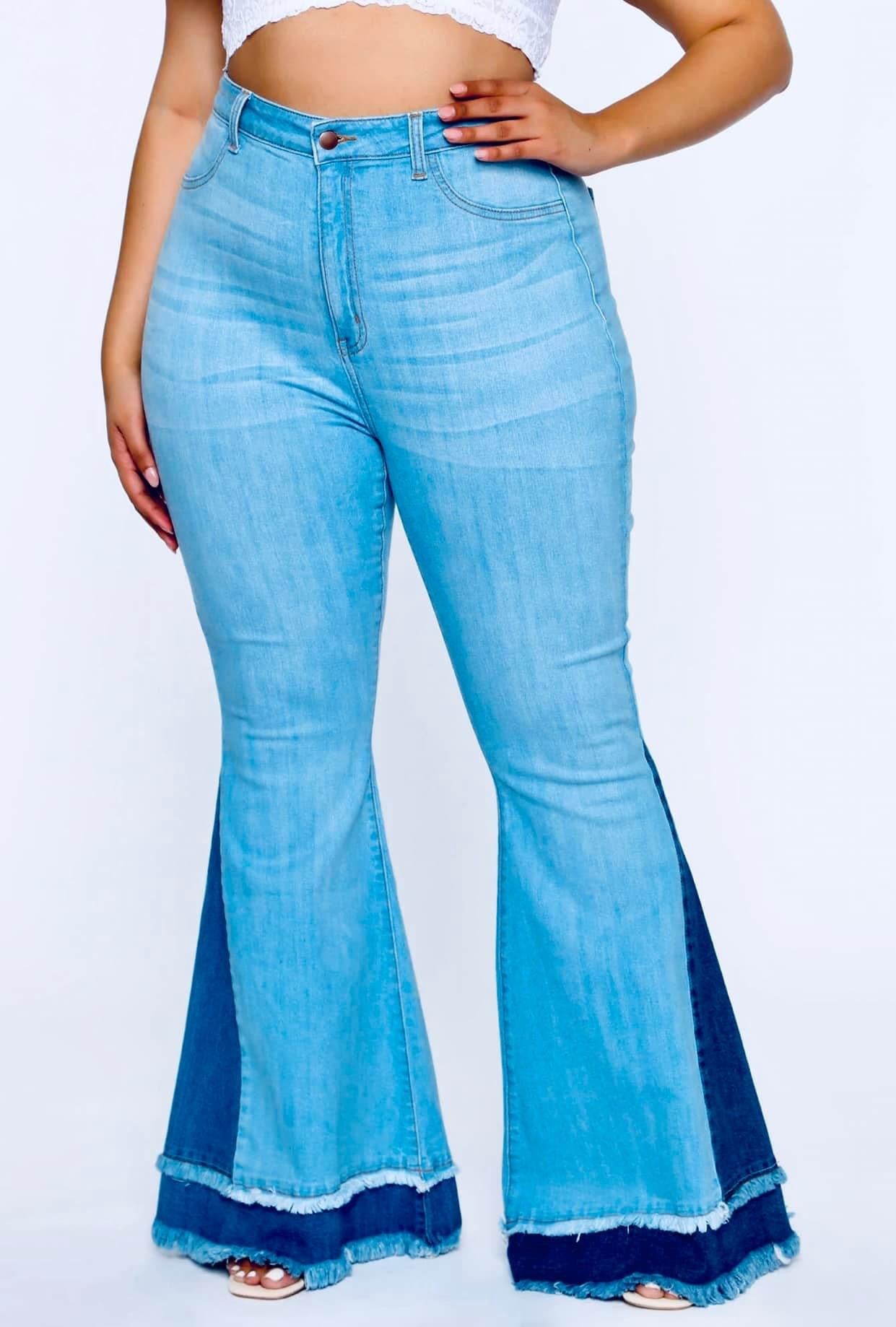 The Double Blue sided Flare Jeans